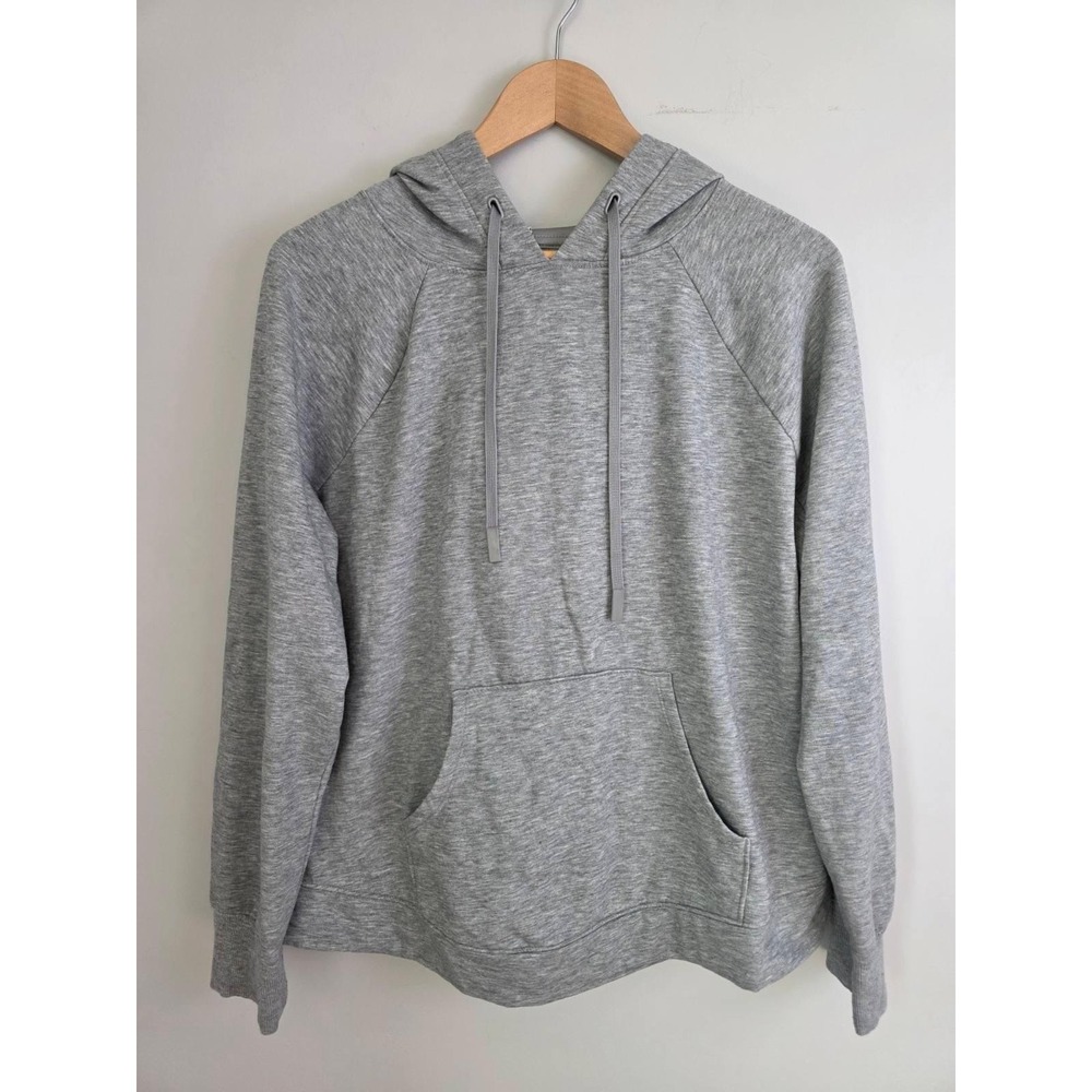 Athletic Works Hoodie Girls Size‎ L 12-14 Gray Heathered Pullover Sweatshirt